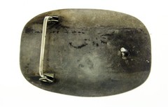Zuni Navajo Native American Morenci Sterling Silver Turquoise Coral Belt Buckle
