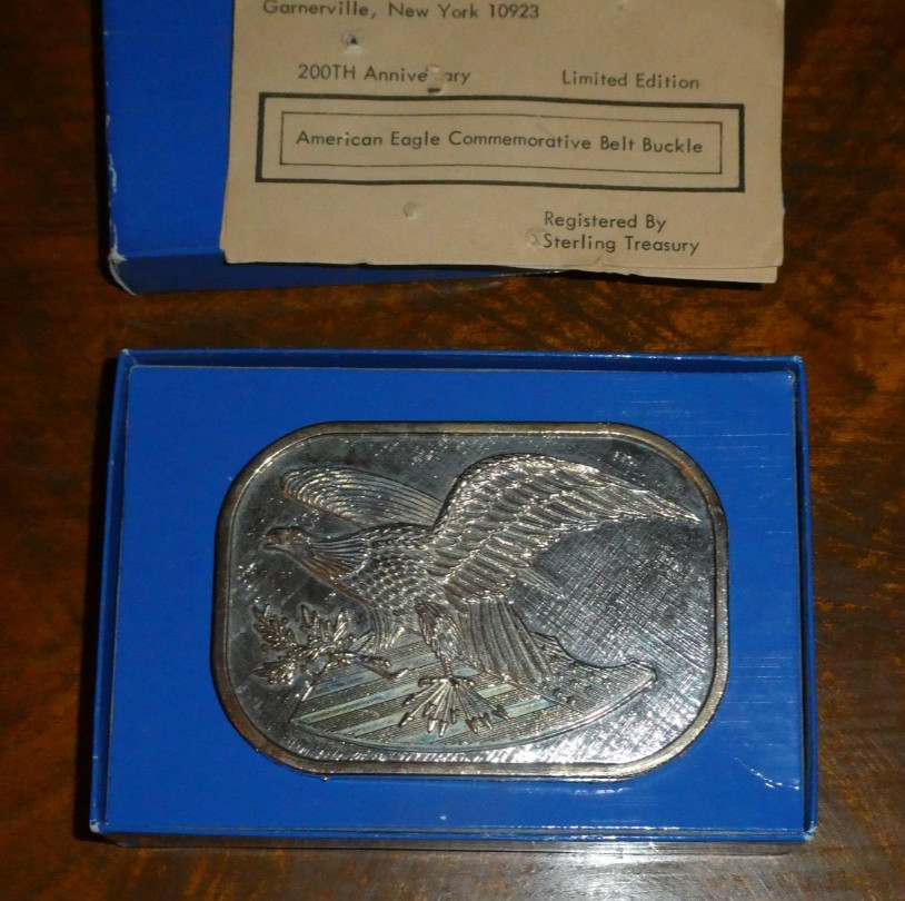 International Monetary Mint Eagle Belt Buckle 200th Anniversary American Eagle!!