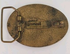 Vintage Native American Belt Buckle Spec Cast Denver CO 1981 Brass