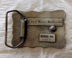 Vintage Jack Daniel&rsquo;s Whiskey Pewter Belt Buckle Old No.7 Whiskey Nice! 6322