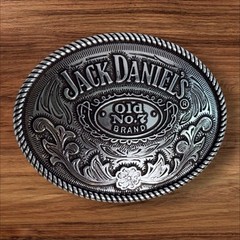 NEW/VINTAGE 2005 JACK DANIELS OLD NO.7 WHISKEY WESTERN BELT BUCKLE SILVER 5008JD