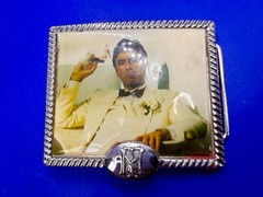 Scarface Movie Al Pacino Tony Montana Cigar Photo Universal Studios Belt Buckle