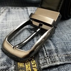 Mens Stitched New Reversible Leather Belts Metal Buckles – Black/Brown – 26&Prime;-58&Prime;