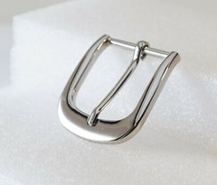 1 1/4 inch (30mm) metal pin buckle (#142S) in nickel silver color finish USA