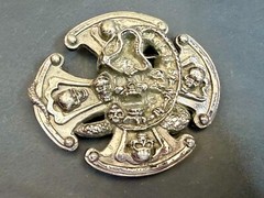 Many Skulls Maltese Iron Cross Artisan Cast? Awesome RARE Unknown! Belt Buckle