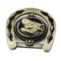 Horse and Saddle Belt Buckle (HRS-14)