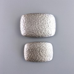 Small Size Vintage Silver Hammer Forged Belt Buckle With 1.57 inch 4 cm Loop