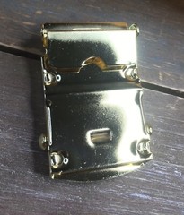 Solid Brass Military Web Belt Buckle 1.25&Prime; Unbranded Listing Is For ONE Buckle