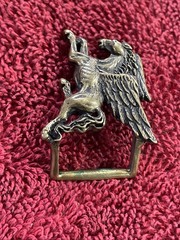 Rare Pegasus ISIS Creations Artists 1982 Solid Brass Vintage Belt Buckle G2U
