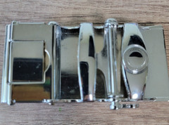 Metal Silver / Black Buckle Belt