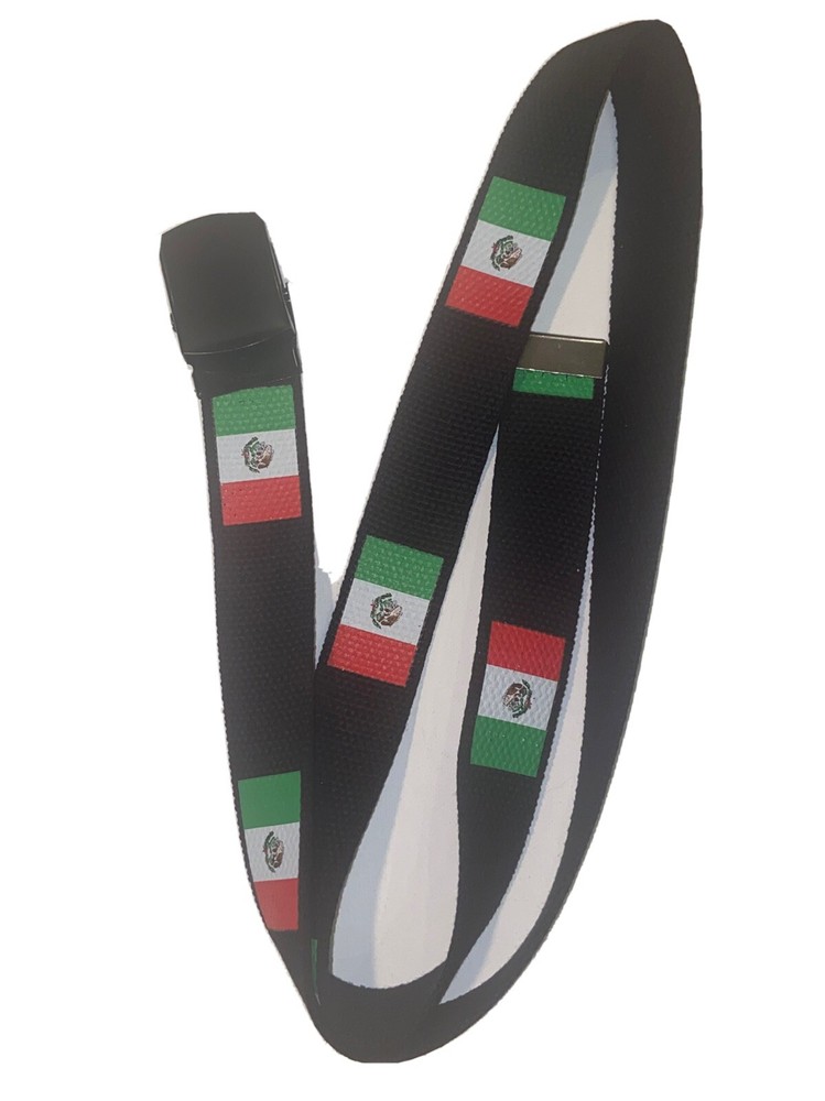 Flag Mexican canvas Belt Buckle