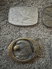 VTG 80s 1990s Kansas Western Belt Buckle Eagle Belt Buckle Lot Of 7 Bird City