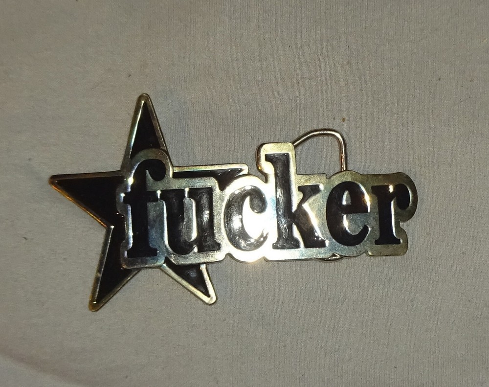 RARE Belt Buckle * FUCKER * Belt Buckle UNWORN & Like NEW Excellent