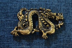 Fire-Breathing Dragon belt buckle – Bronze plated – Chinese New Year 2024