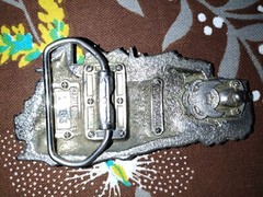 Vintage 1983 The Great American Buckle Co. Steam Engine Train Silver #1083 USA