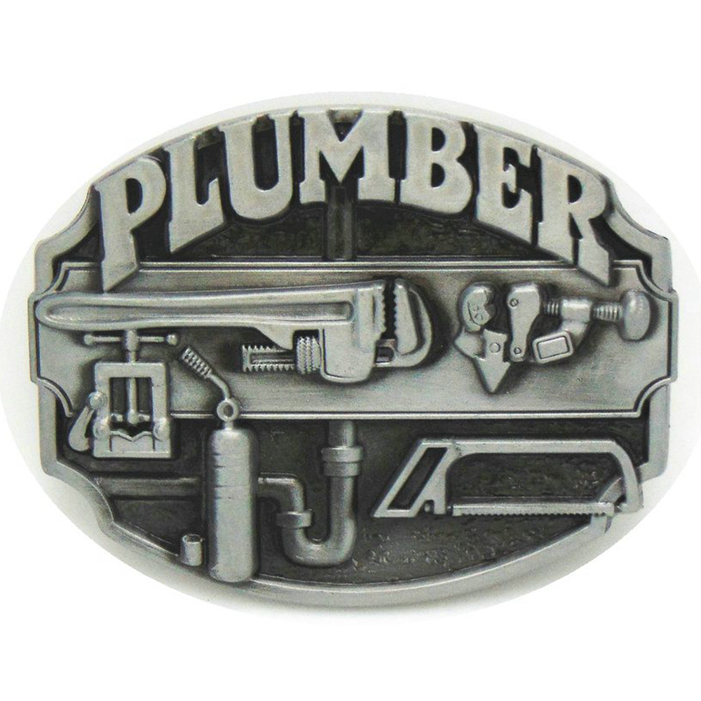 Plumber Belt Buckle Western Cowboy Native American (PLMR-01)