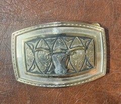 Western Belt Buckle Buck Cowboy Rodeo Style Bull Horn Taures Chrome/silver US