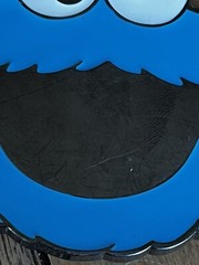 Belt Buckle: Blue Enamel Sesame Street Cookie Monster 2010 4 inch