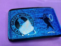 Great Northern Railway Locomotive Train Large Blue RARE Belt Buckle
