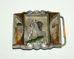 Vintage 1990 Hunter & Bear Hunting Rifle 1481 New NOS C&J Belt Buckle
