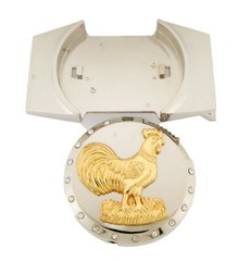 Removable Lighter Belt Buckle Rooster Gold Metal Silver Western Rodeo Cowboy Men