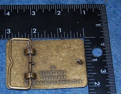 North American Fishing Club Belt Buckle, Complete & Functional