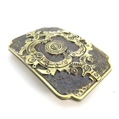 Brass belt buckle Sun, Ornamental, Christian, Ukrainian traditional cross amulet
