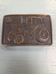 INTERNATIONAL HARVERSTER Spec Cast belt buckle USA TRACTOR farming BRASS western