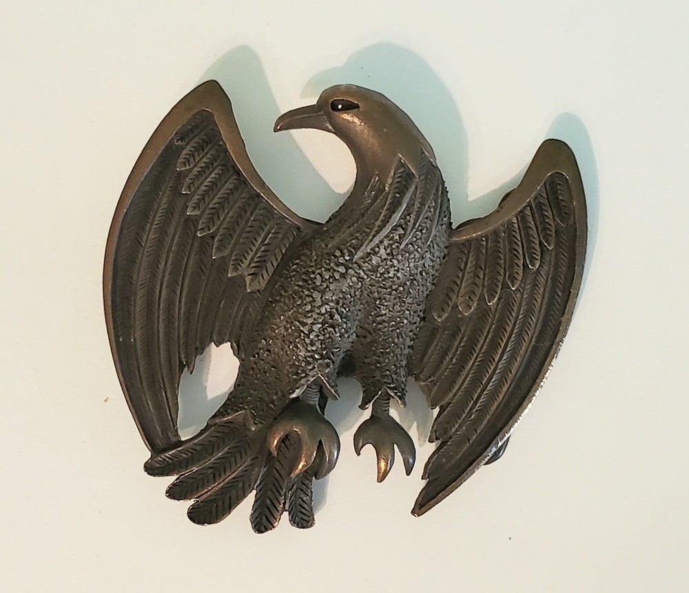 Brass Swooping Eagle Belt Buckle – Western Americana 1970&rsquo;s, Patina