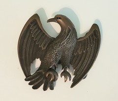 Brass Swooping Eagle Belt Buckle – Western Americana 1970&rsquo;s, Patina