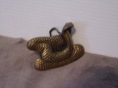 Large Heavy Brass Cobra Snake Buckle-3 1/2&Prime; x 2 1/2&Prime;