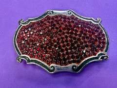 Red Rhinestone Completely Covered Womens Ladies Western Framed Belt Buckle