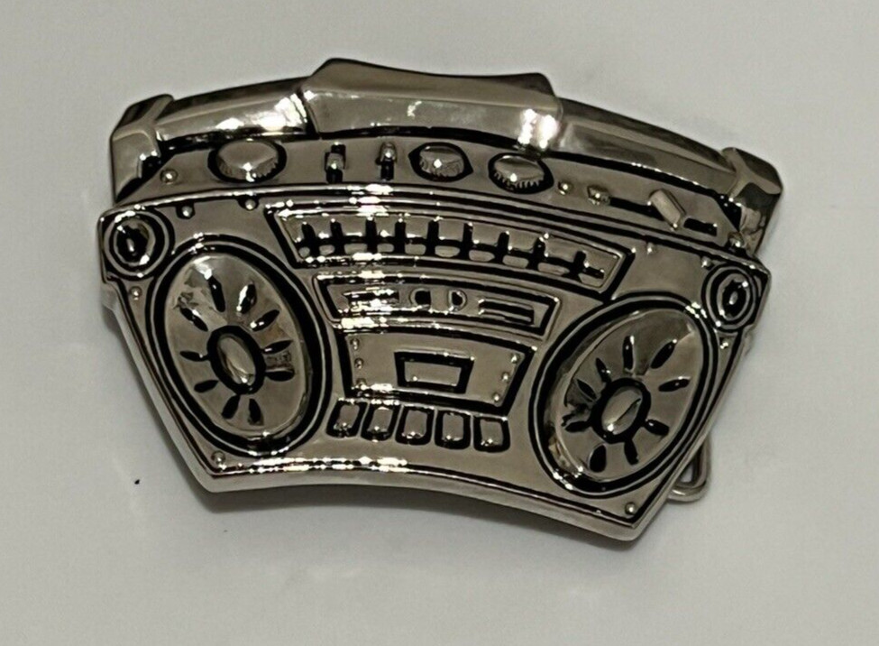 Boom Box Stereo Old School Style Rap Hip Hop Belt Buckle Rock unisex Retro