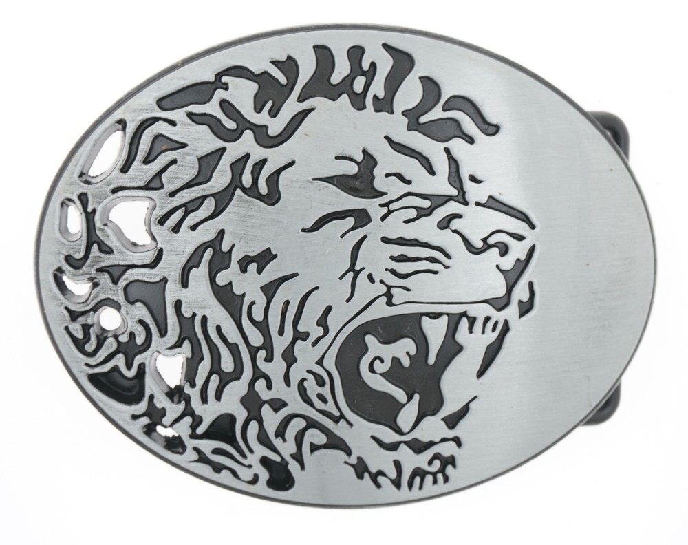 Roaring Lion Head Metal Belt Buckle