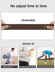 JUKMO 2 Pack Men&rsquo;s Stretch Large-for Waist 42&Prime;-46&Prime; (Length 53), Black+coffee