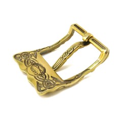 Brass belt buckle Runic, pin type, runic buckle, ornament for 1.5 casual belt