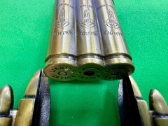 Bullet Rifle Rounds Skull Crossbones Lighter (Not Working) Large Belt Buckle