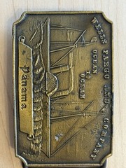 Vintage Antique Tiffany Solid Brass Relief Cowboy Fancy Belt Buckle
