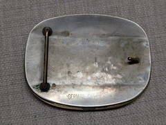 vintage RODEO buckle belt BULL RIDER cowboy GERMAN SILVER trophy WESTERN floral
