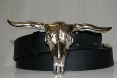 Texas Longhorn Hookem Horns Belt Buckle