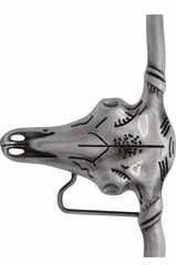 Unisex Belt Buckle Fashion Dark Silver Metal Bull Texas Long Horn Skull z092
