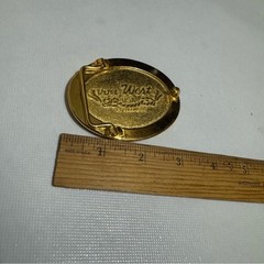 Von West USA Vintage Gold Fishing Lure Belt Buckle Mens Fisherman Outdoor Hobby