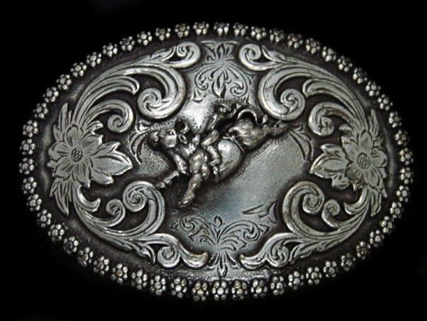 TH09101 GREAT **BULL RIDER** RODEO TROPHY WESTERN & COWBOY NOCONA BELT BUCKLE