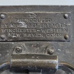 Vintage Winchester Repeating Arms Brass Belt Buckle Rifle New Haven Conn.