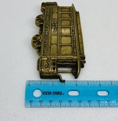 Vintage 1979 Baron Belt Buckle 6130 Wagon Union Line 65 Solid Brass Art 16