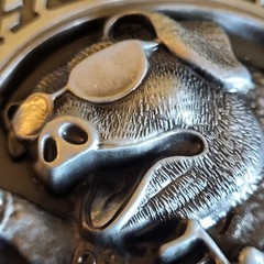 Hog Wild 3D Belt Buckle Metal Finish Biker Motorcycle Western Hog Pig