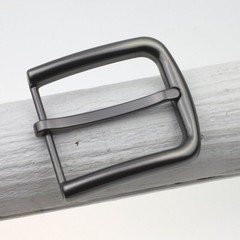 Rectangular 4cm Pin Buckle Jet Hematite for 35-40mm Interchangeable Belts