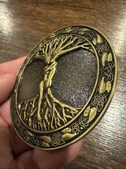 Tree of Life Belt Buckle Collector Christian Catholic Patriot Patina Collector