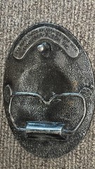 ANHEUSER-BUSCH logo Belt Buckle Vintage Metal Enamel