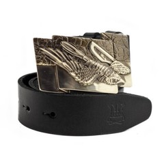 Sculptural german silver belt buckle « Free bird », german silver buckle Hawk